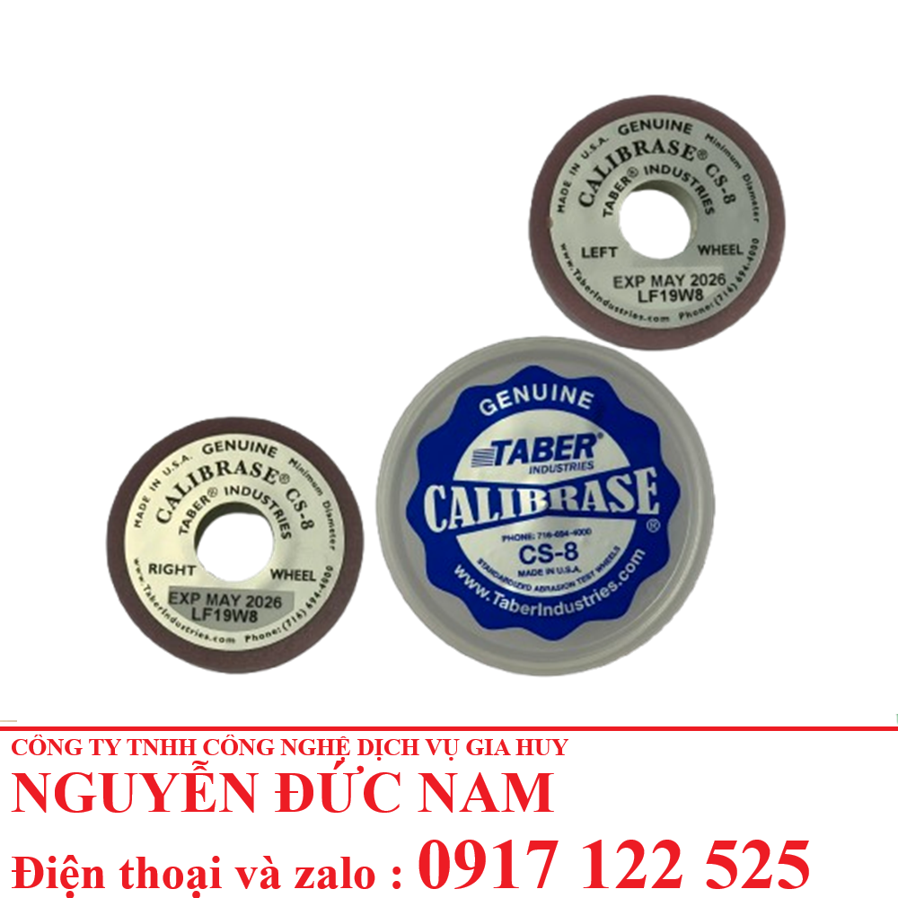 Đá Mài Taber CS-8 2 Viên Tròn - Kiểm Tra Độ Bền Vật Liệu